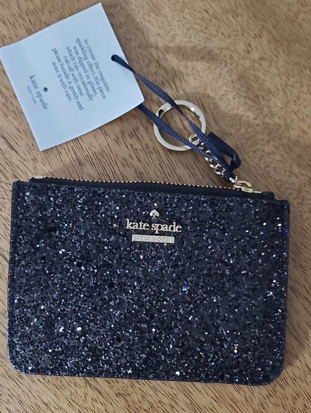 Kate Spade Glitter Card Holder Pouch